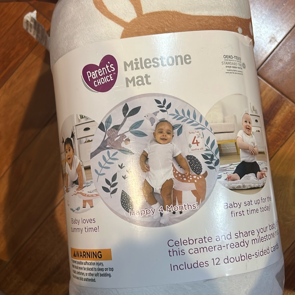 (NWT) Parent's Choice Woodland Milestone Playmat with Marker Cards, Unisex